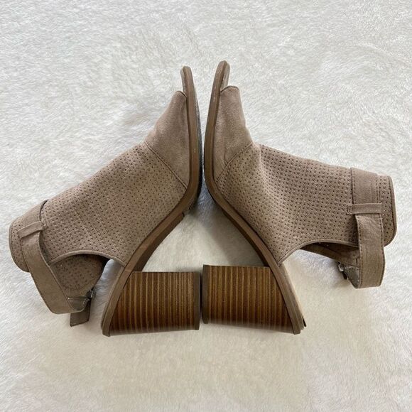 Circus Sam Edelman Taupe Kipling Peep Toe Booties 8 Women - Picture 7 of 12